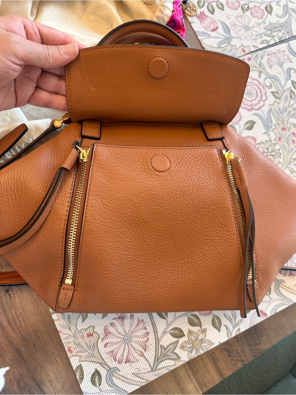 Authentic Tory Burch half moon bag - Picture 2 of 12